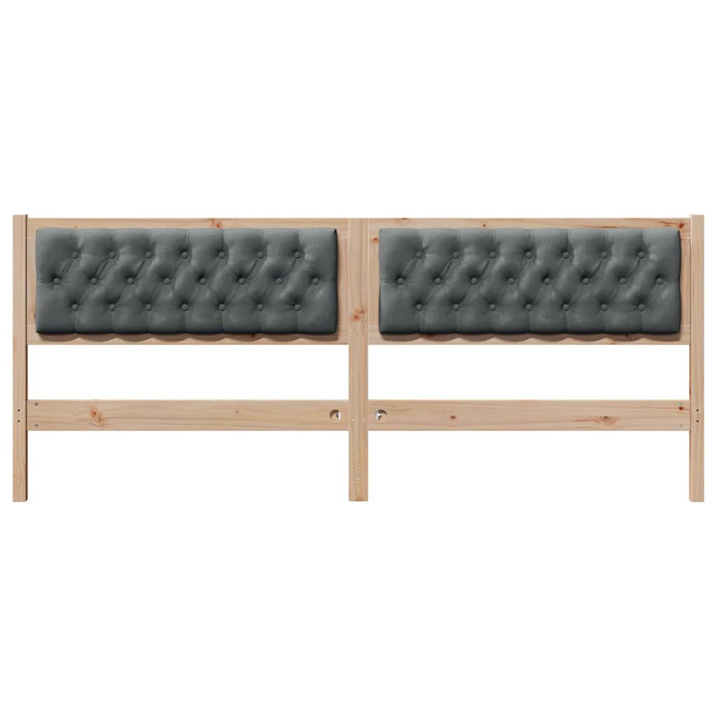 Κεφαλάρι Άλλο Καφέ και σκούρο γκρι 200 cm Μασίφ ξύλο πεύκου