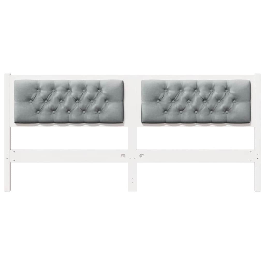 Κεφαλάρι Άλλο Λευκό και ανοιχτό γκρι 180 cm Μασίφ ξύλο πεύκου