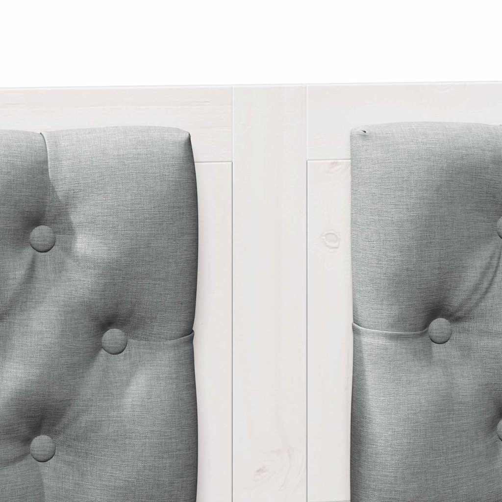 Κεφαλάρι Άλλο Λευκό και ανοιχτό γκρι 140 cm Μασίφ ξύλο πεύκου