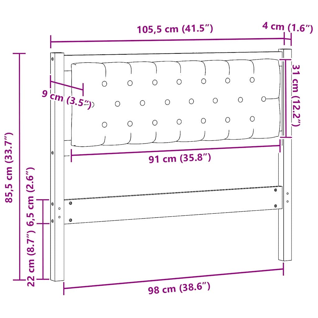 Κεφαλάρι Άλλο Καφέ και ανοιχτό γκρι 100 cm Μασίφ ξύλο πεύκου