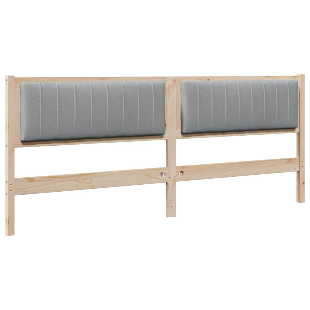 Ταπετσαρισμένο κεφαλάρι Καφέ 200 cm Στερεά ξυλεία πεύκου