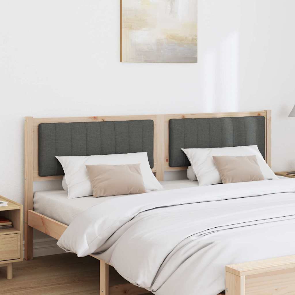 Ταπετσαρισμένο κεφαλάρι Καφέ 180 cm Στερεά ξυλεία πεύκου