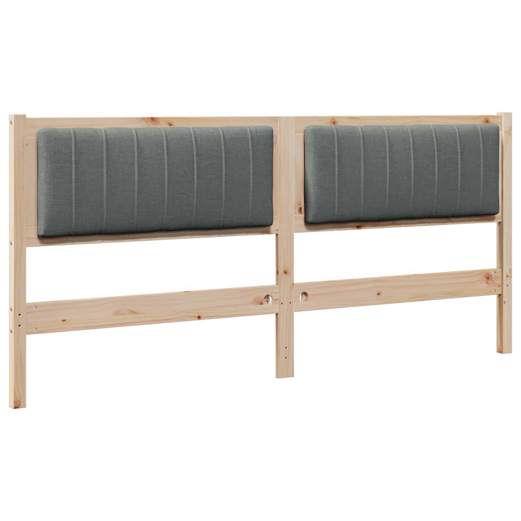 Ταπετσαρισμένο κεφαλάρι Καφέ 180 cm Στερεά ξυλεία πεύκου