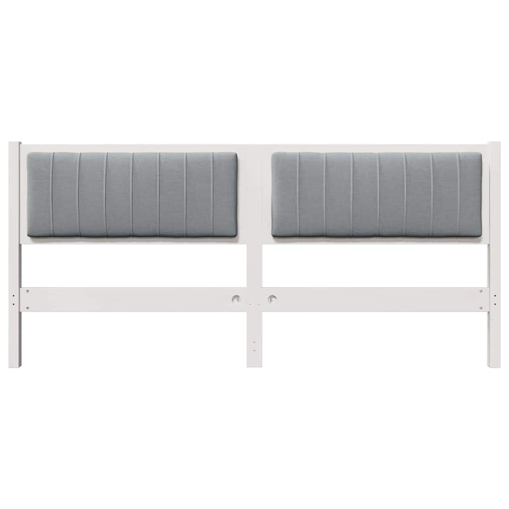 Ταπετσαρισμένο κεφαλάρι Λευκό 180 cm Στερεά ξυλεία πεύκου