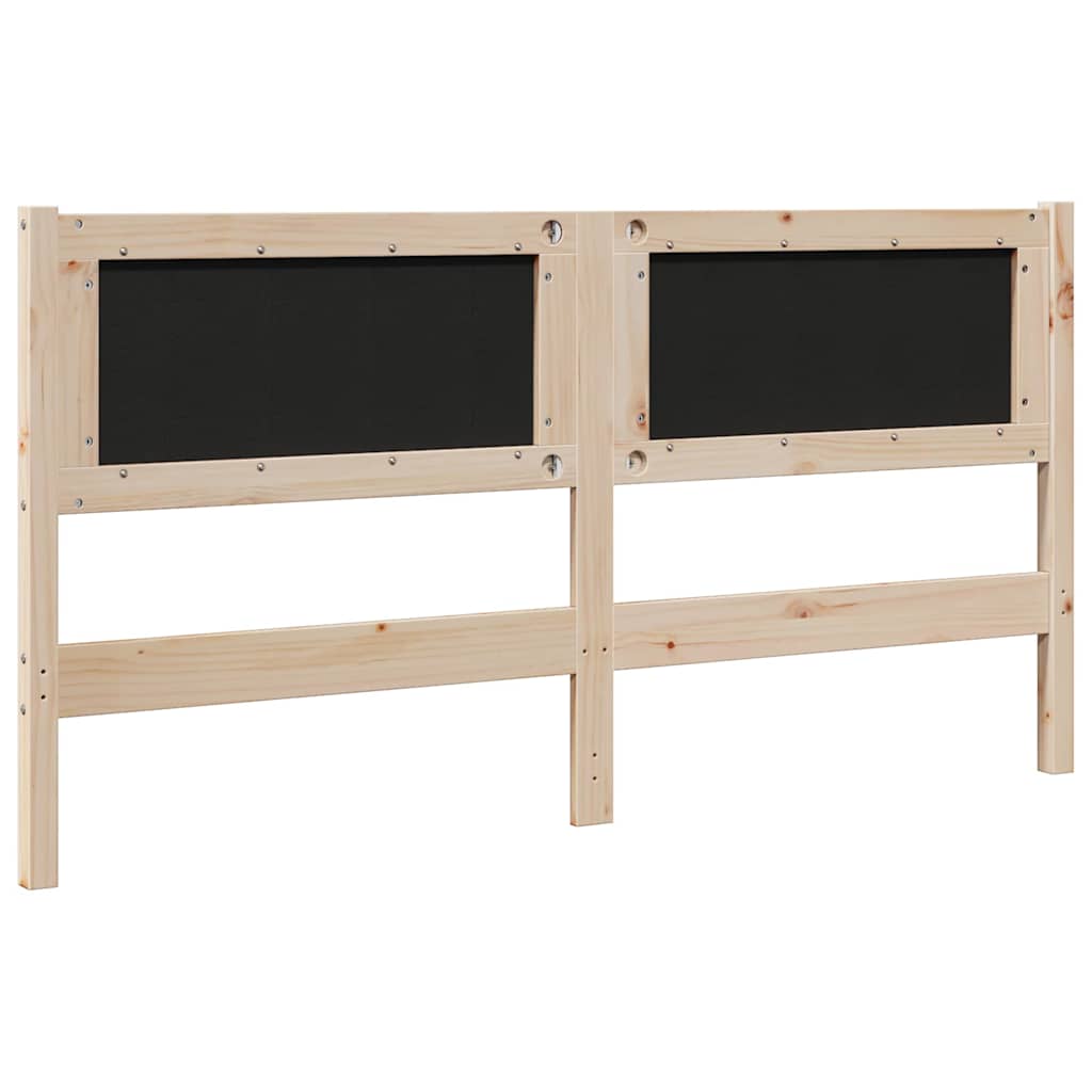 Ταπετσαρισμένο κεφαλάρι Καφέ 160 cm Στερεά ξυλεία πεύκου