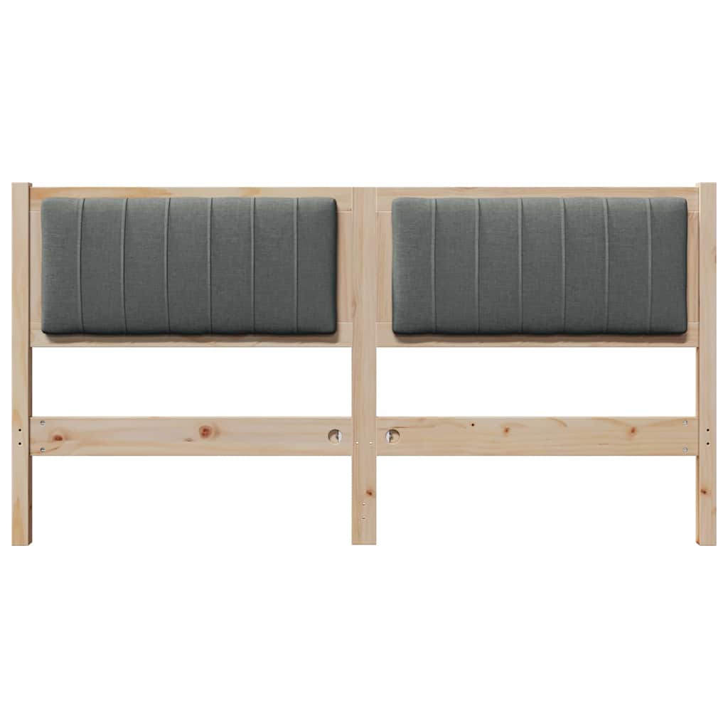 Ταπετσαρισμένο κεφαλάρι Καφέ 160 cm Στερεά ξυλεία πεύκου