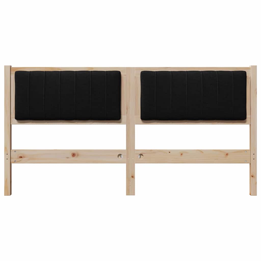 Ταπετσαρισμένο κεφαλάρι Καφέ 160 cm Στερεά ξυλεία πεύκου