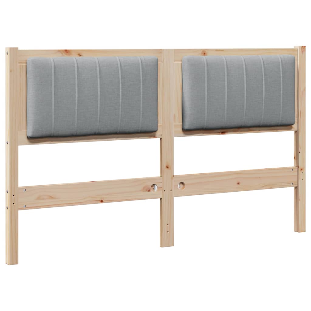 Ταπετσαρισμένο κεφαλάρι Καφέ 140 cm Στερεά ξυλεία πεύκου