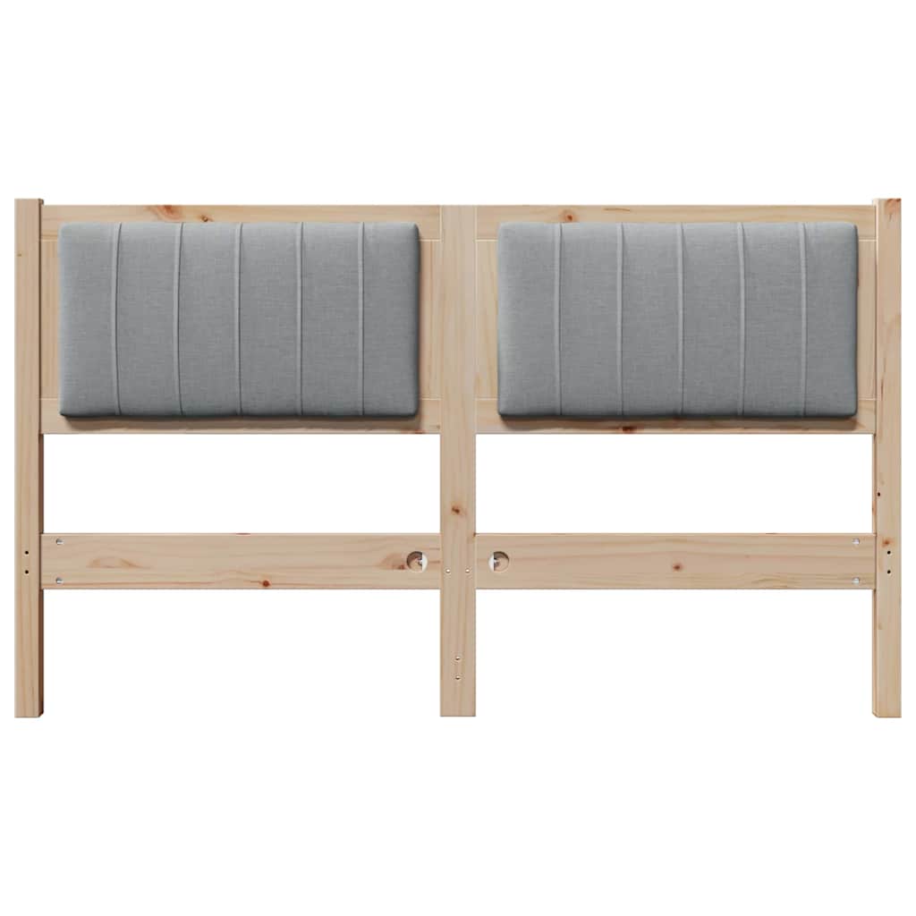 Ταπετσαρισμένο κεφαλάρι Καφέ 140 cm Στερεά ξυλεία πεύκου