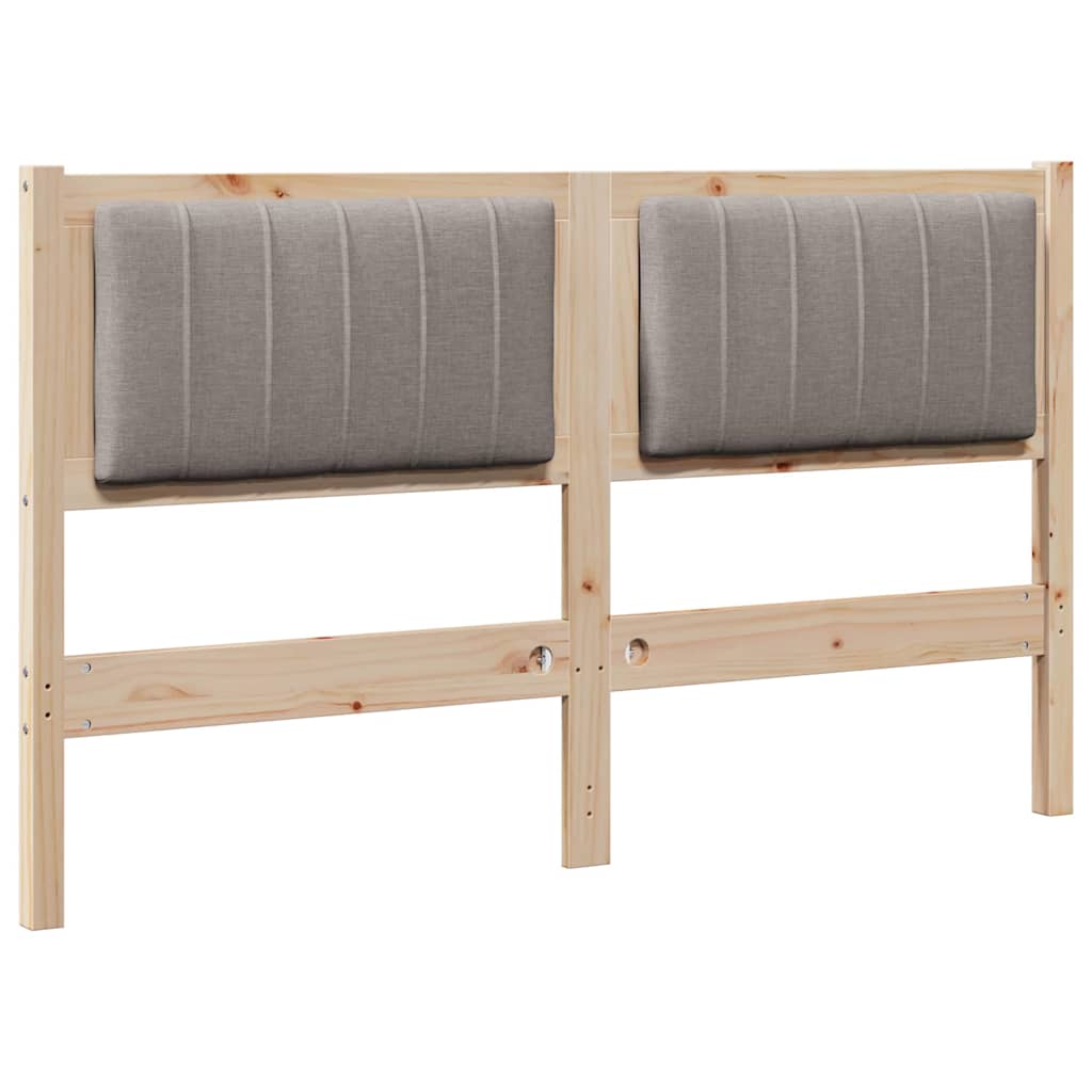 Ταπετσαρισμένο κεφαλάρι Καφέ 140 cm Στερεά ξυλεία πεύκου