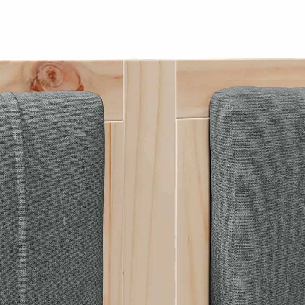 Ταπετσαρισμένο κεφαλάρι Καφέ 135 cm Στερεά ξυλεία πεύκου