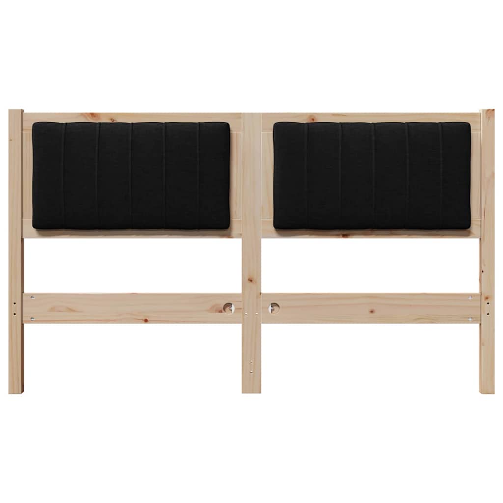 Ταπετσαρισμένο κεφαλάρι Καφέ 135 cm Στερεά ξυλεία πεύκου