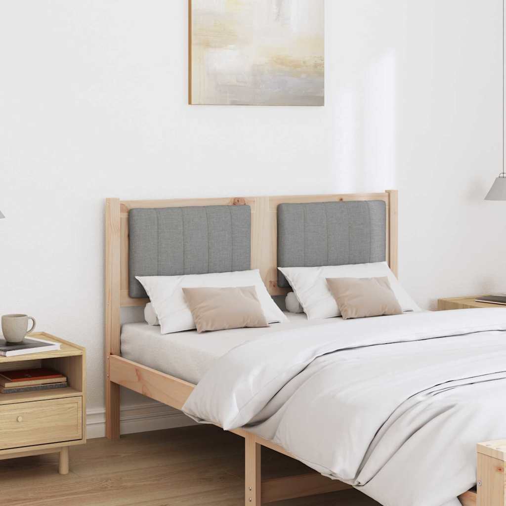 Ταπετσαρισμένο κεφαλάρι Καφέ 120 cm Στερεά ξυλεία πεύκου