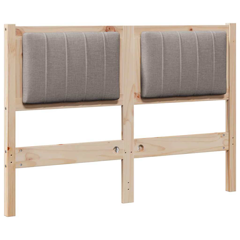 Ταπετσαρισμένο κεφαλάρι Καφέ 120 cm Στερεά ξυλεία πεύκου