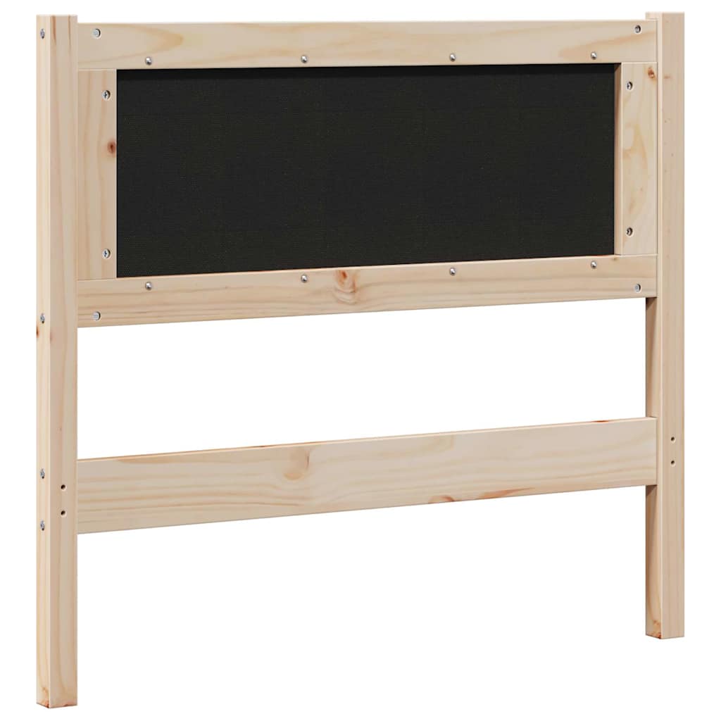 Ταπετσαρισμένο κεφαλάρι Καφέ 90 cm Στερεά ξυλεία πεύκου