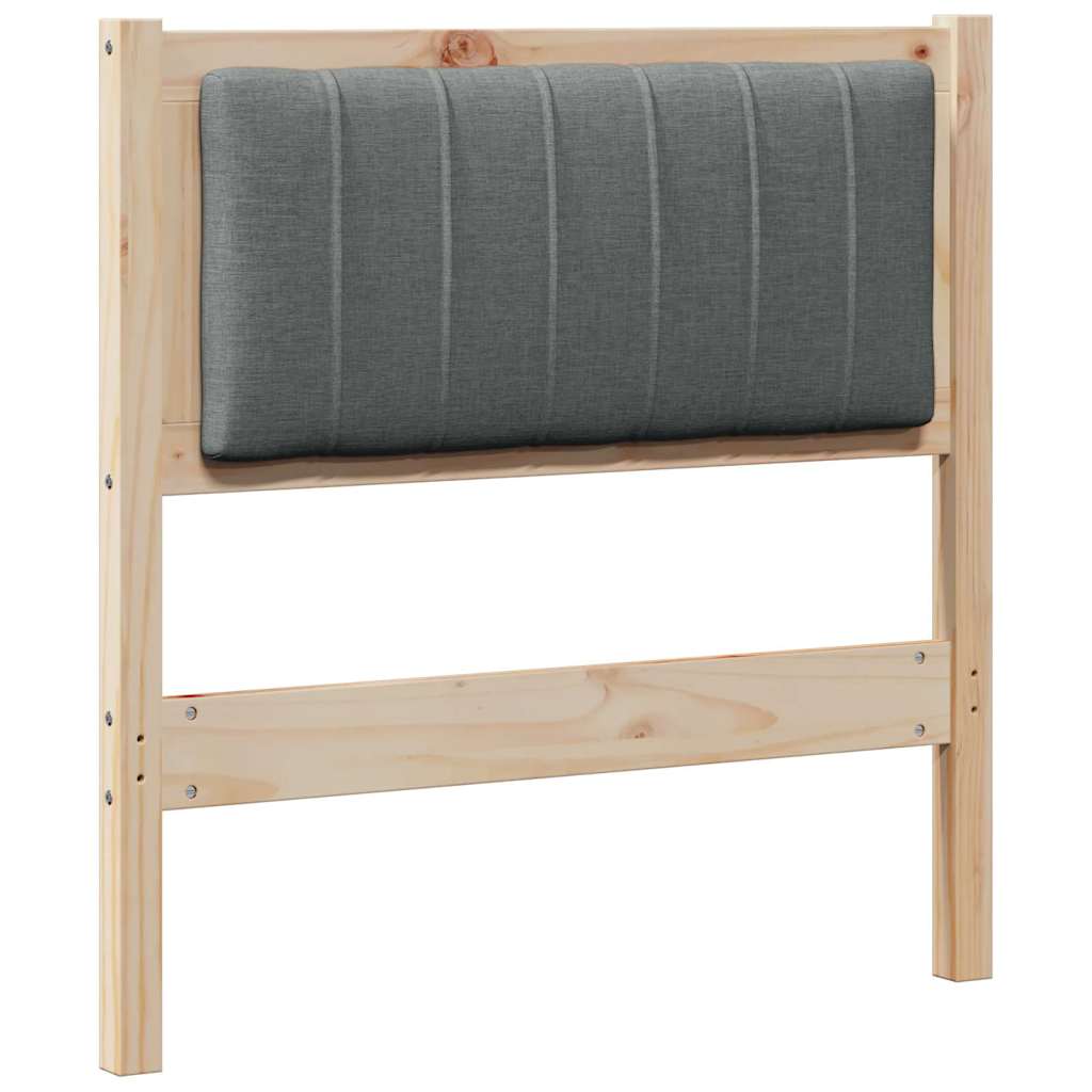 Ταπετσαρισμένο κεφαλάρι Καφέ 80 cm Στερεά ξυλεία πεύκου