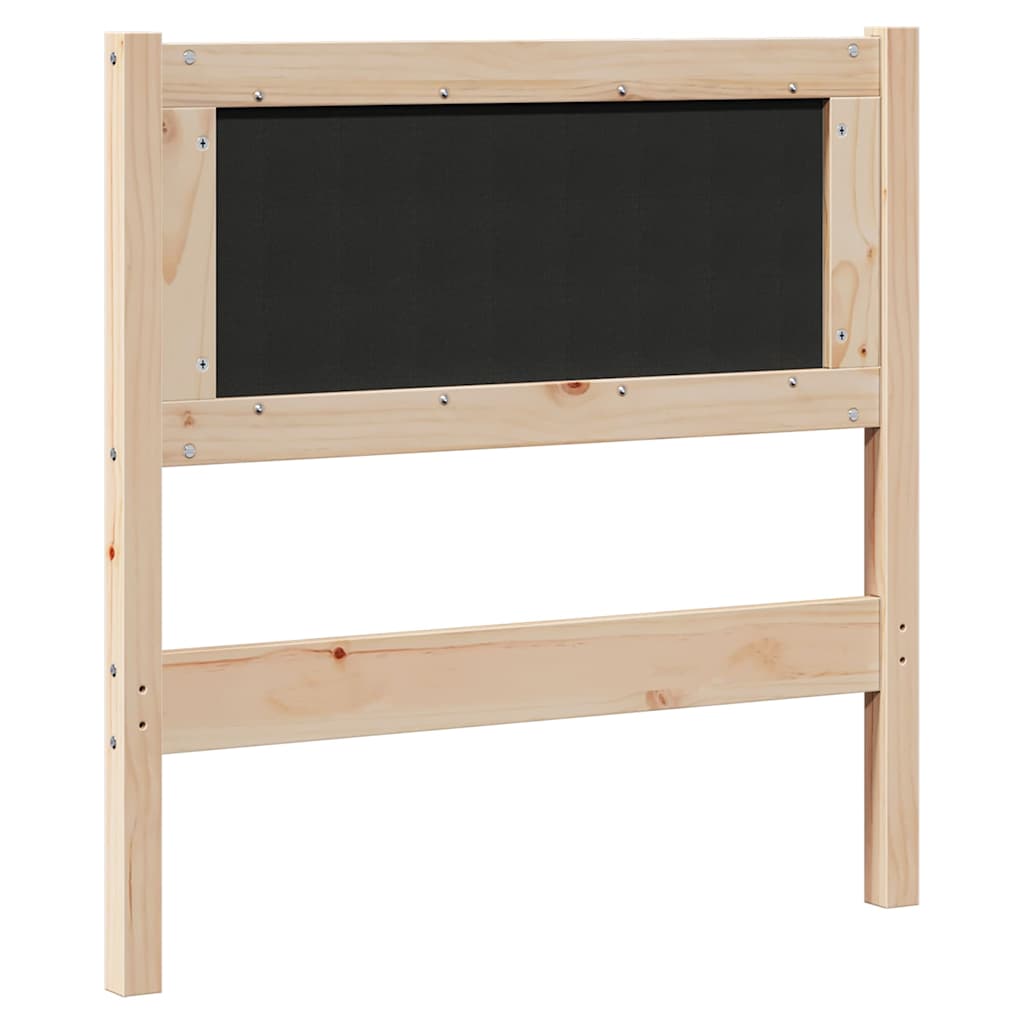 Ταπετσαρισμένο κεφαλάρι Καφέ 80 cm Στερεά ξυλεία πεύκου