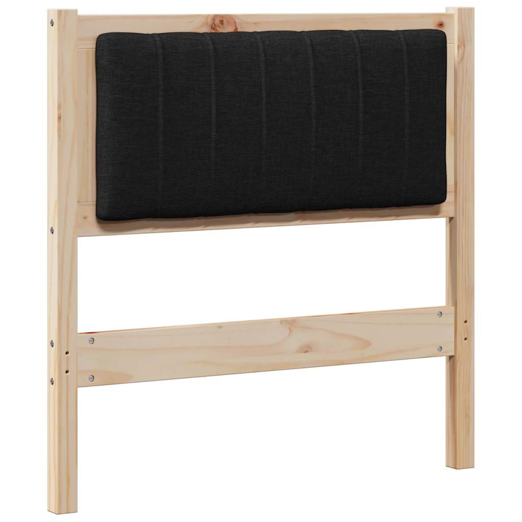 Ταπετσαρισμένο κεφαλάρι Καφέ 80 cm Στερεά ξυλεία πεύκου