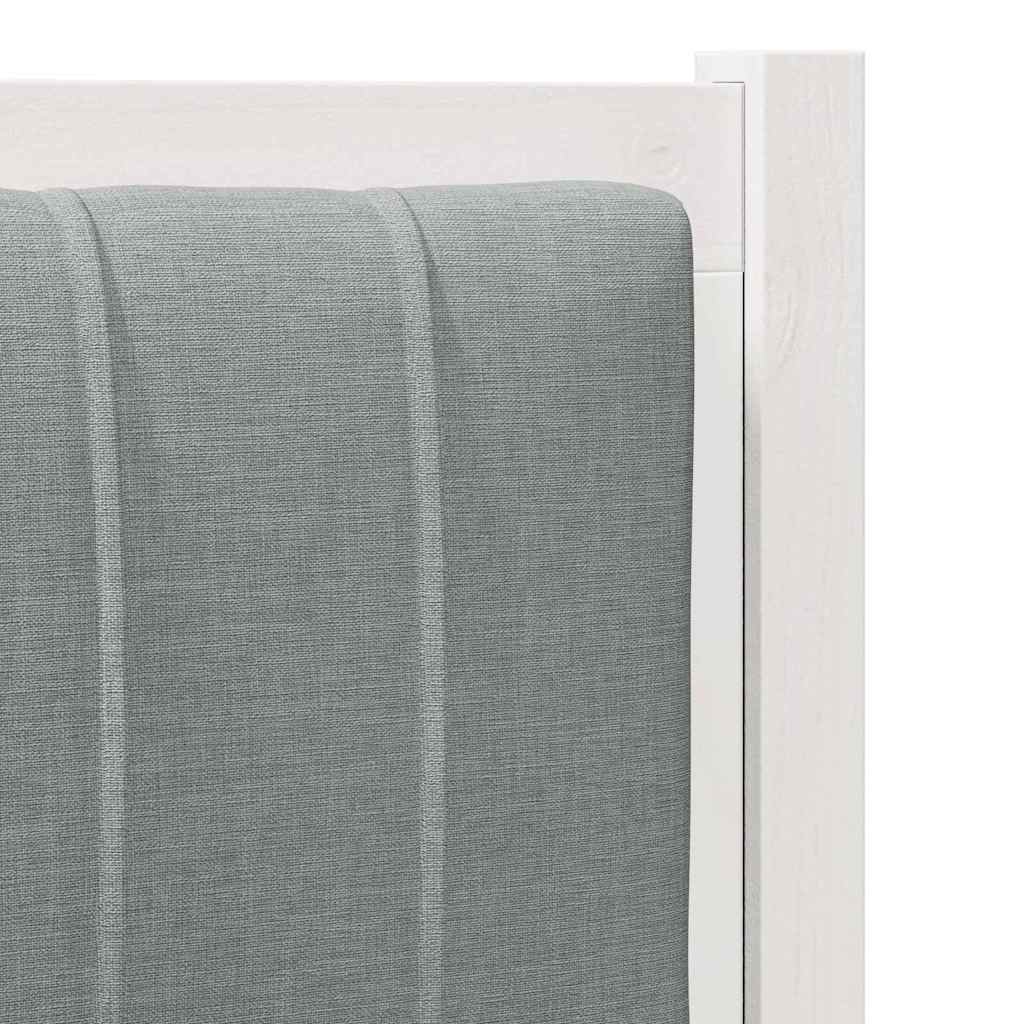 Ταπετσαρισμένο κεφαλάρι Λευκό 80 cm Στερεά ξυλεία πεύκου