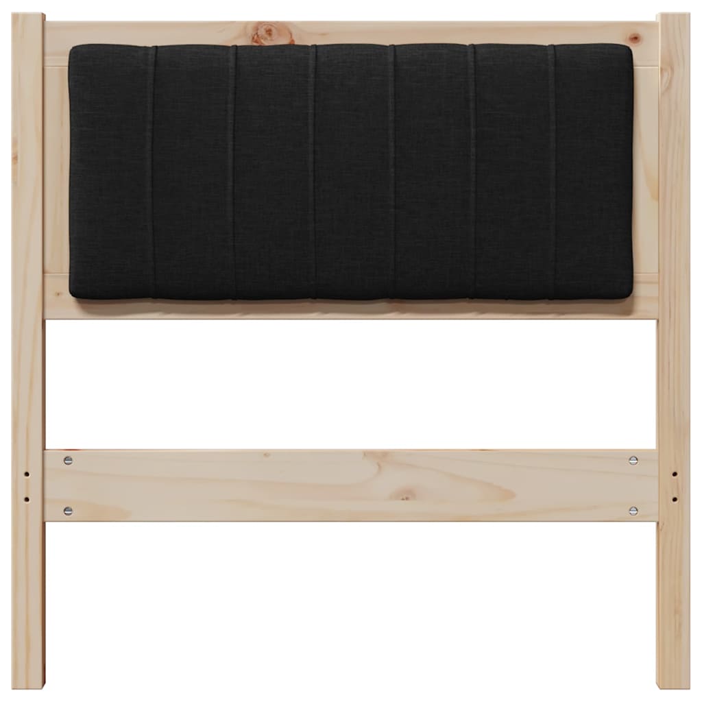 Ταπετσαρισμένο κεφαλάρι Καφέ 75 cm Στερεά ξυλεία πεύκου