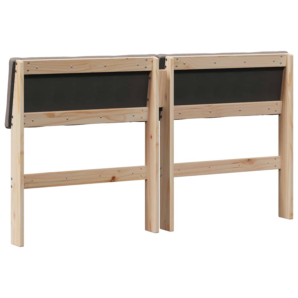 Ταπετσαρισμένο κεφαλάρι Taupe 160 cm Στερεά ξυλεία πεύκου