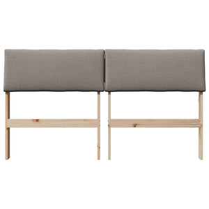 Ταπετσαρισμένο κεφαλάρι Taupe 160 cm Στερεά ξυλεία πεύκου