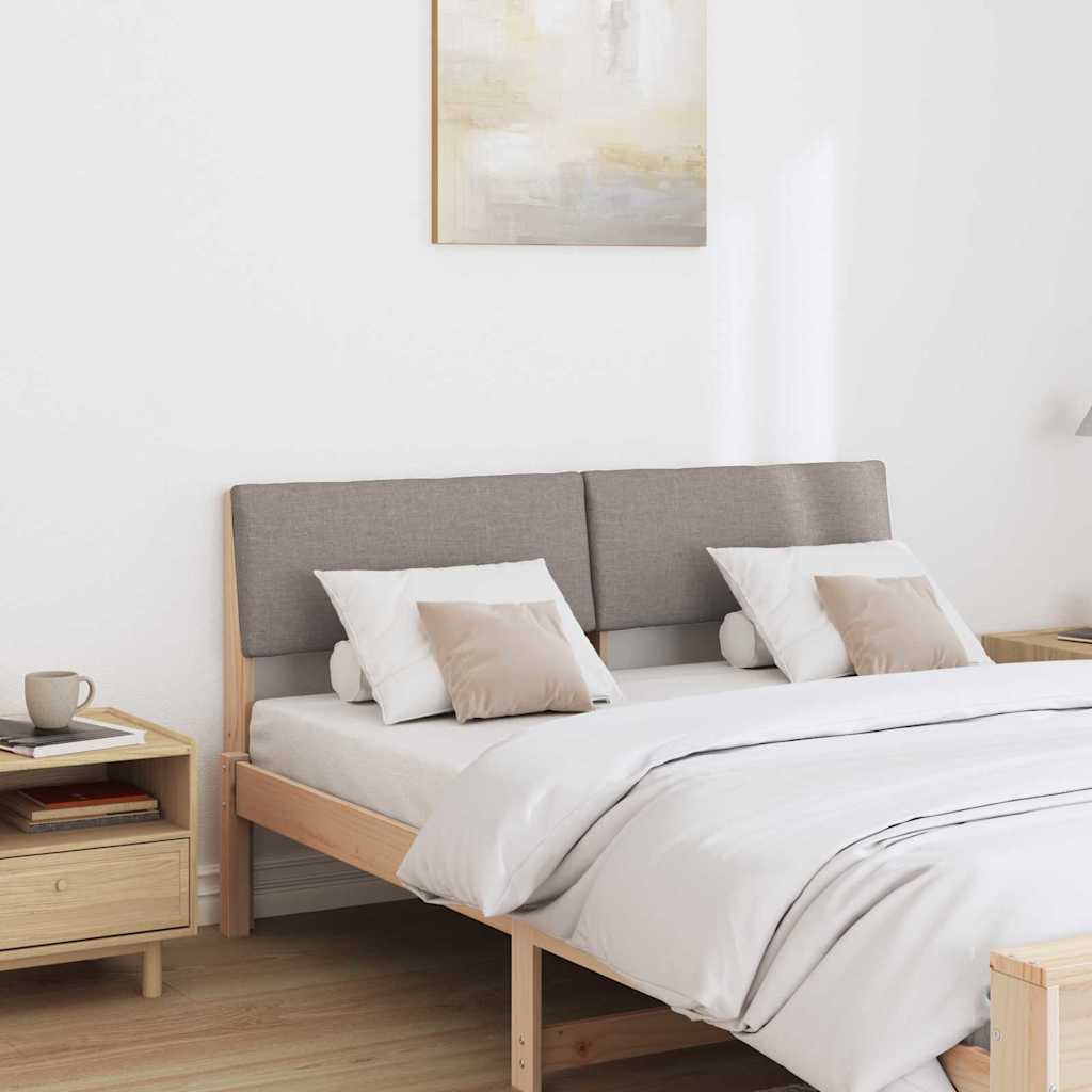 Ταπετσαρισμένο κεφαλάρι Taupe 140 cm Στερεά ξυλεία πεύκου