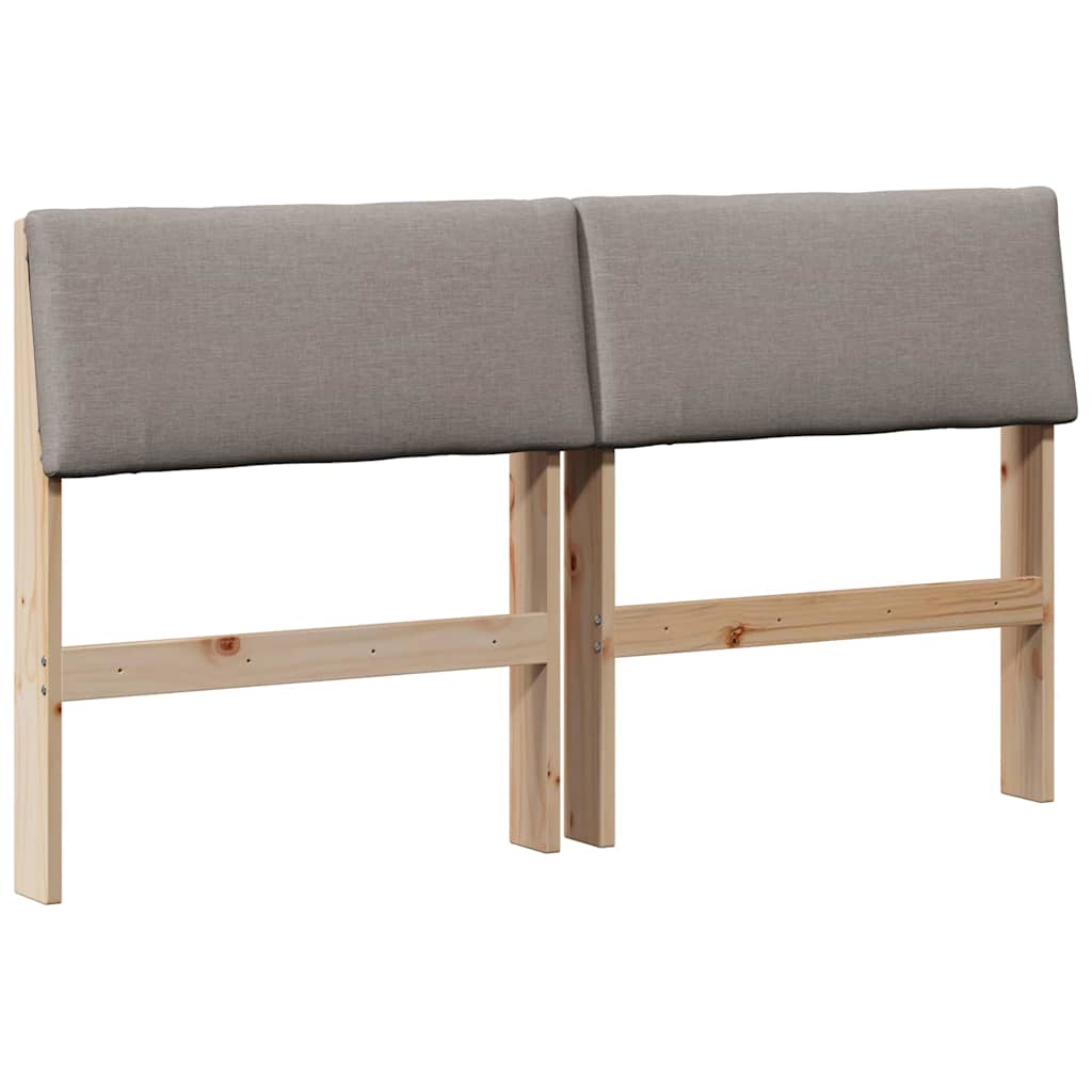 Ταπετσαρισμένο κεφαλάρι Taupe 140 cm Στερεά ξυλεία πεύκου