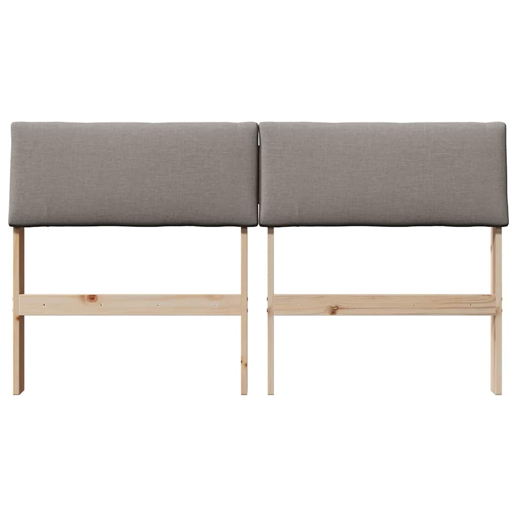 Ταπετσαρισμένο κεφαλάρι Taupe 140 cm Στερεά ξυλεία πεύκου