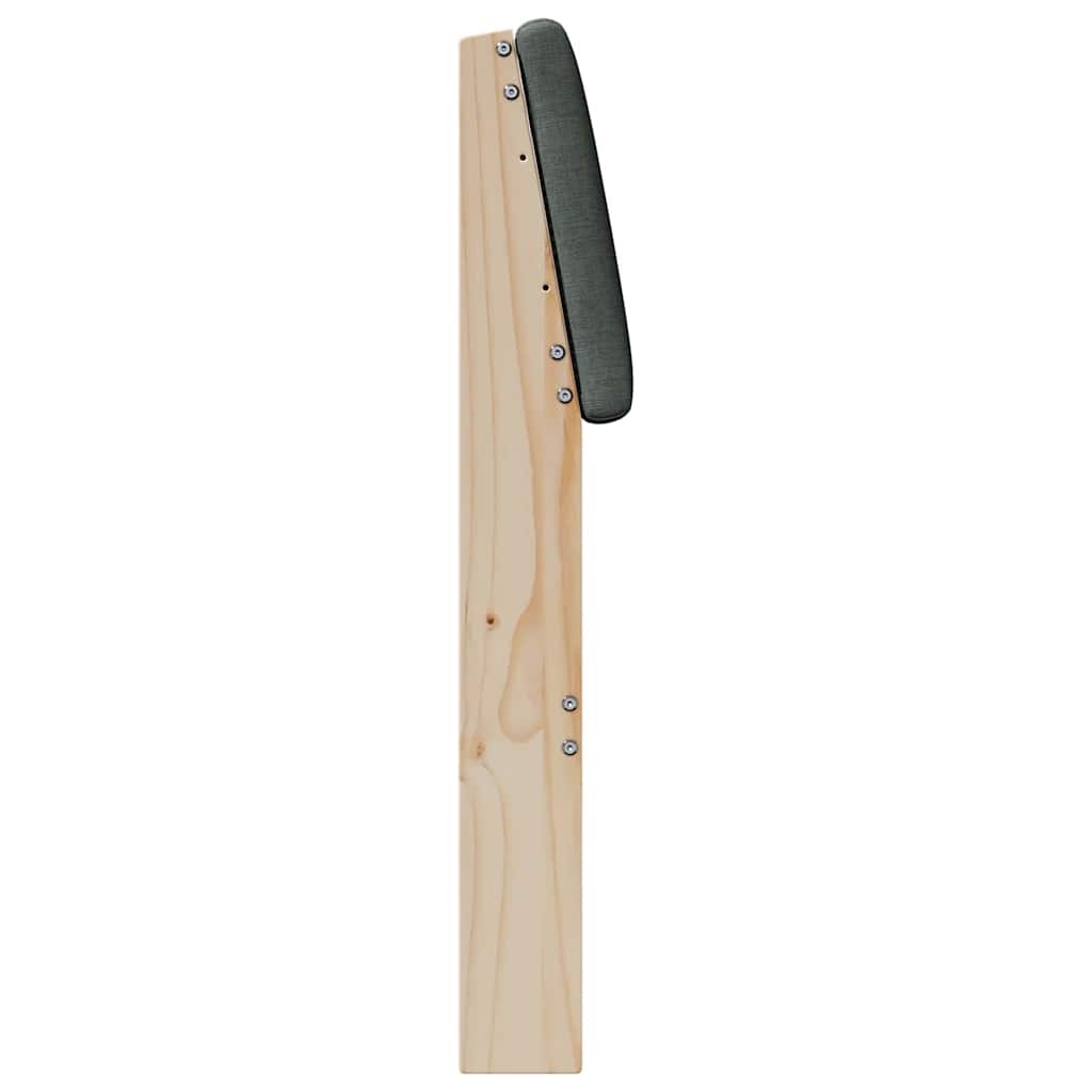 Ταπετσαρισμένο κεφαλάρι Σκούρο Γκρι 135 cm Στερεά ξυλεία πεύκου