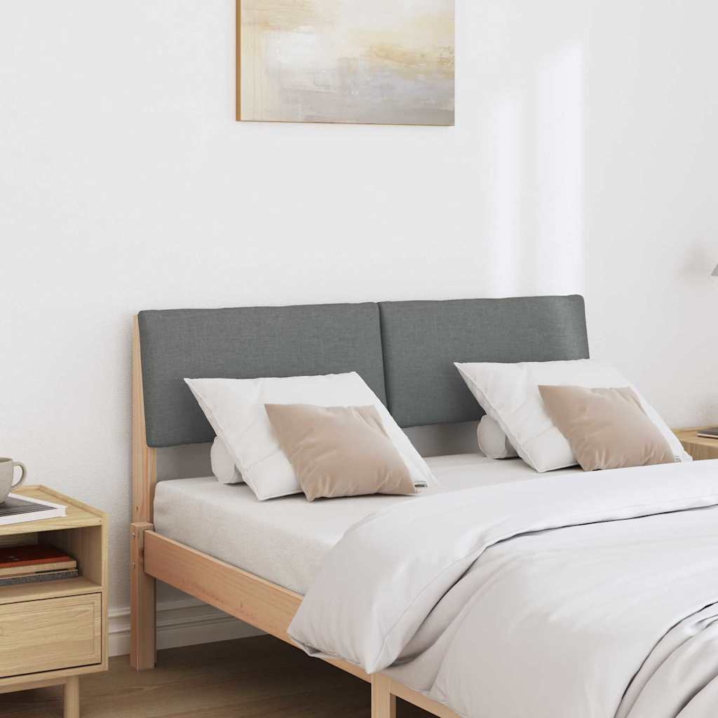 Ταπετσαρισμένο κεφαλάρι Σκούρο Γκρι 120 cm Στερεά ξυλεία πεύκου