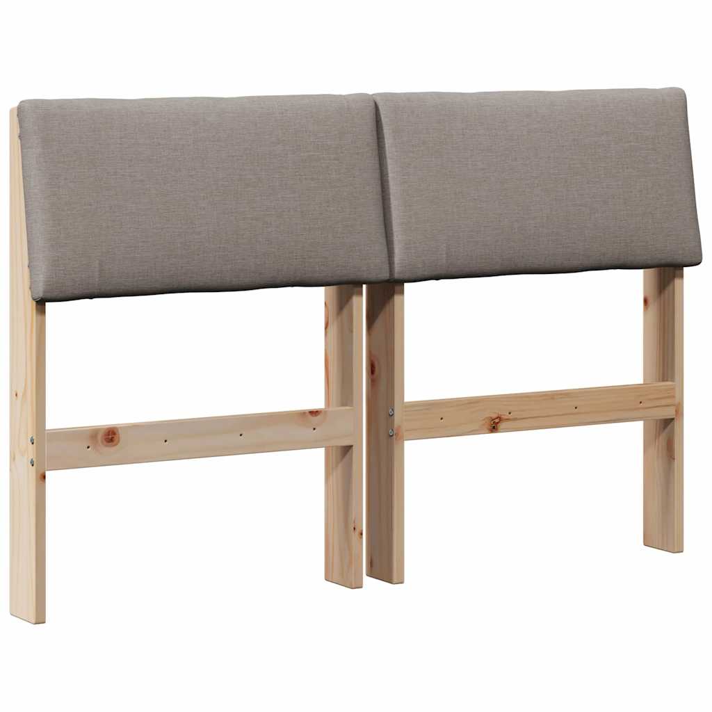 Ταπετσαρισμένο κεφαλάρι Taupe 120 cm Στερεά ξυλεία πεύκου