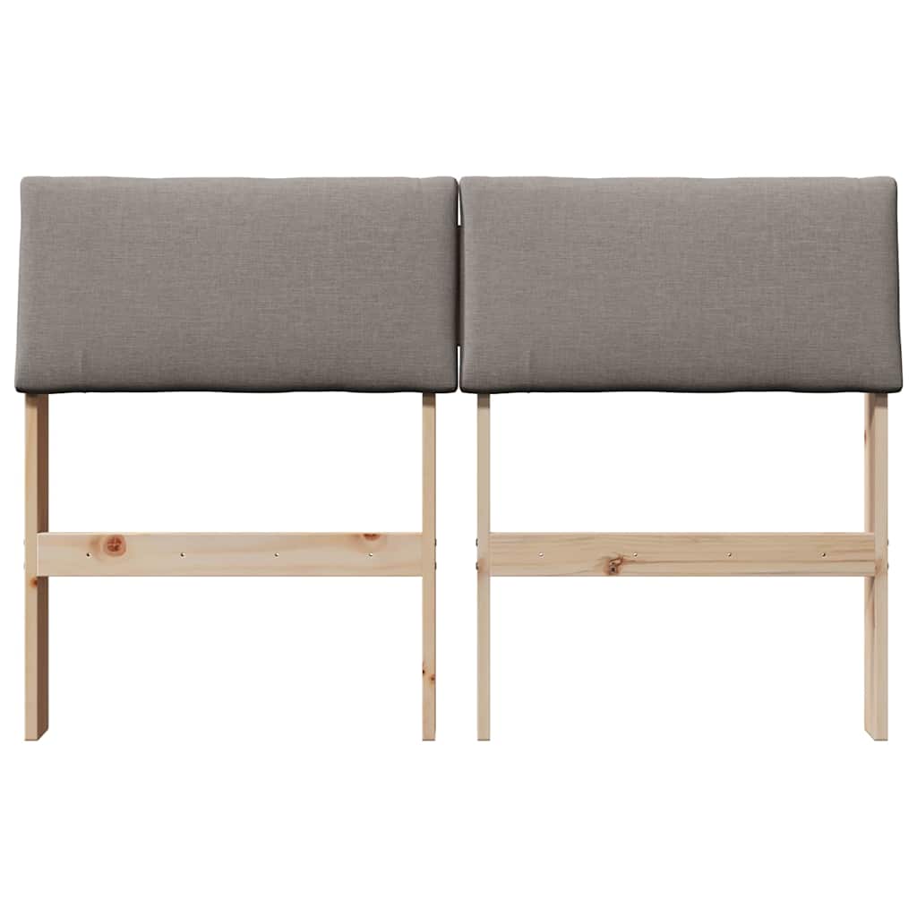 Ταπετσαρισμένο κεφαλάρι Taupe 120 cm Στερεά ξυλεία πεύκου