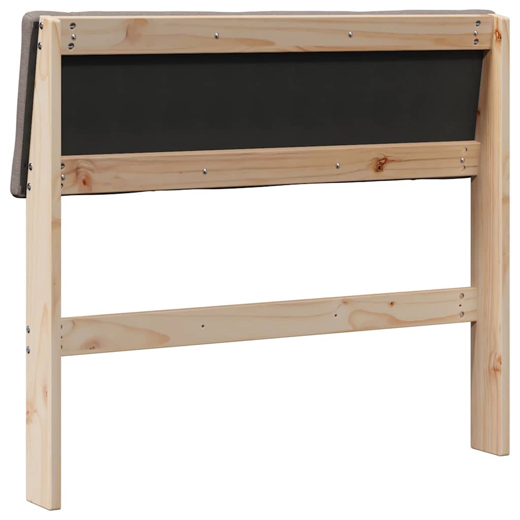 Ταπετσαρισμένο κεφαλάρι Taupe 90 cm Στερεά ξυλεία πεύκου