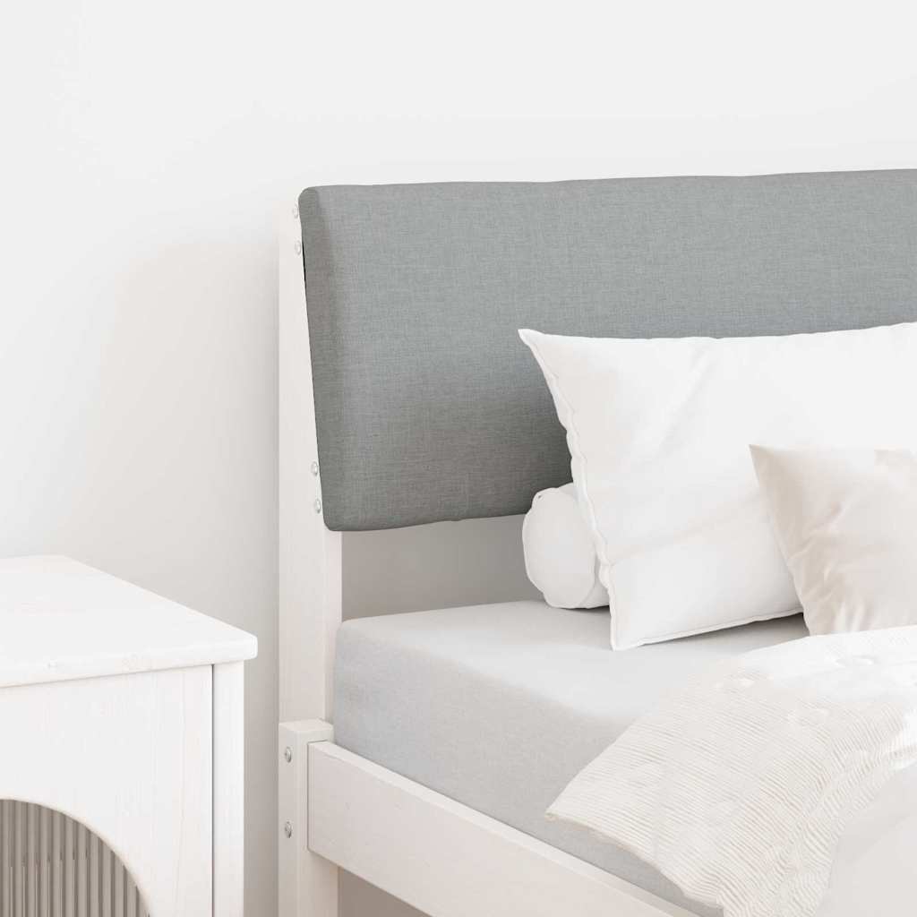 Ταπετσαρισμένο κεφαλάρι Ανοιχτό γκρι 80 cm Στερεά ξυλεία πεύκου