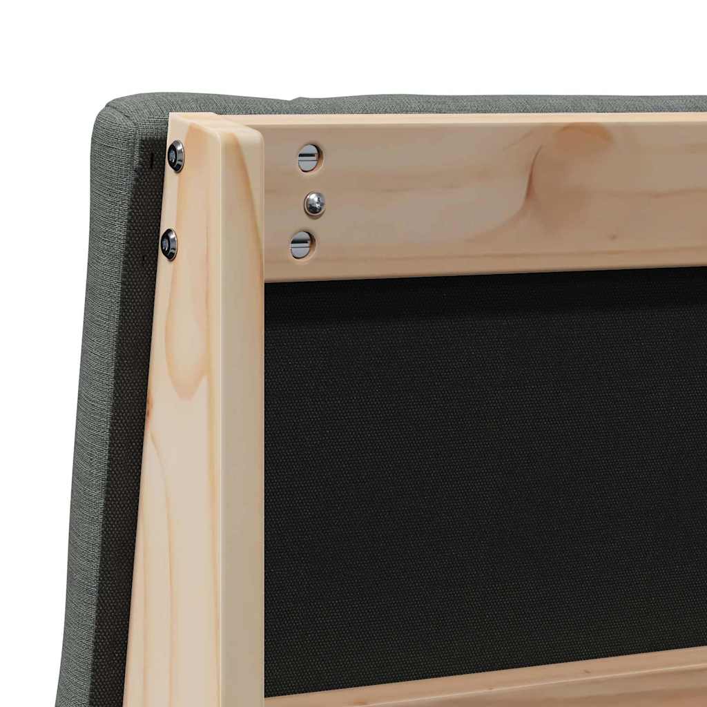 Ταπετσαρισμένο κεφαλάρι Σκούρο Γκρι 75 cm Στερεά ξυλεία πεύκου