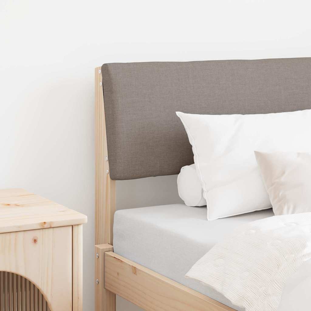 Ταπετσαρισμένο κεφαλάρι Taupe 75 cm Στερεά ξυλεία πεύκου