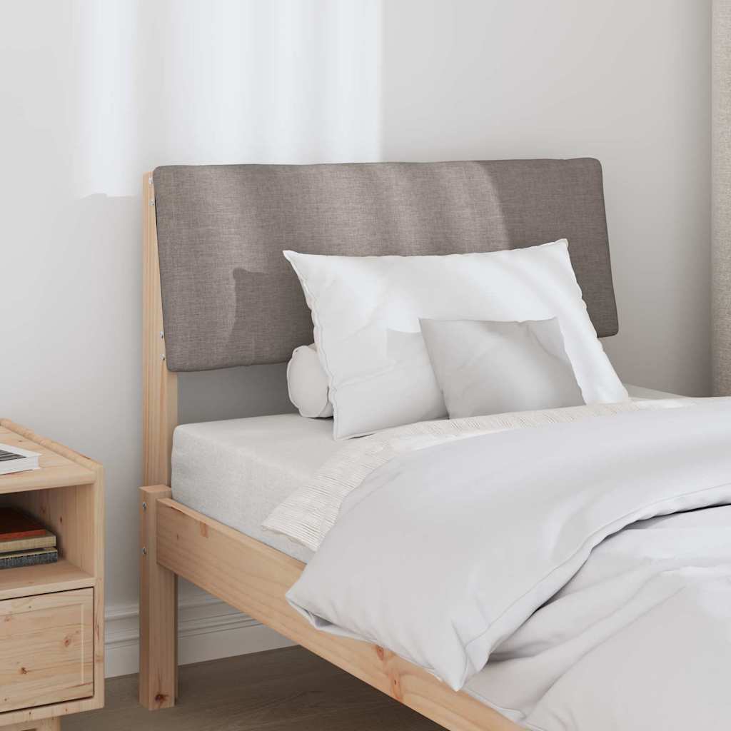 Ταπετσαρισμένο κεφαλάρι Taupe 75 cm Στερεά ξυλεία πεύκου