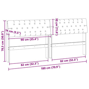 Ταπετσαρισμένο κεφαλάρι Ανοιχτό γκρι 180 cm
