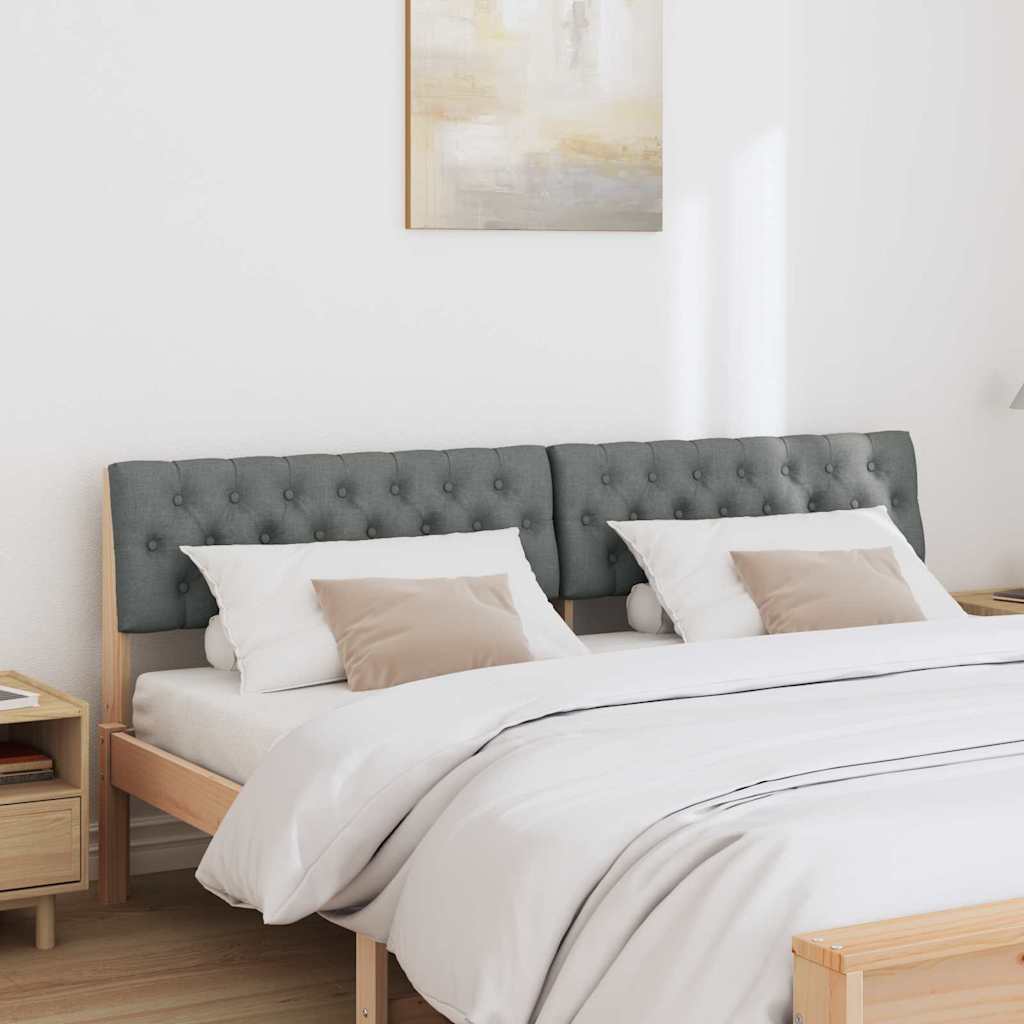 Ταπετσαρισμένο κεφαλάρι Σκούρο Γκρι 180 cm Στερεά ξυλεία πεύκου