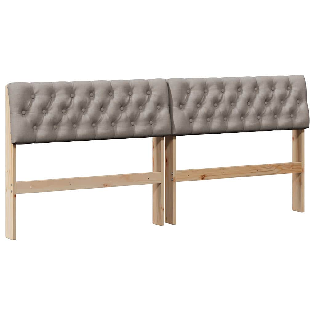 Ταπετσαρισμένο κεφαλάρι Taupe 180 cm Στερεά ξυλεία πεύκου