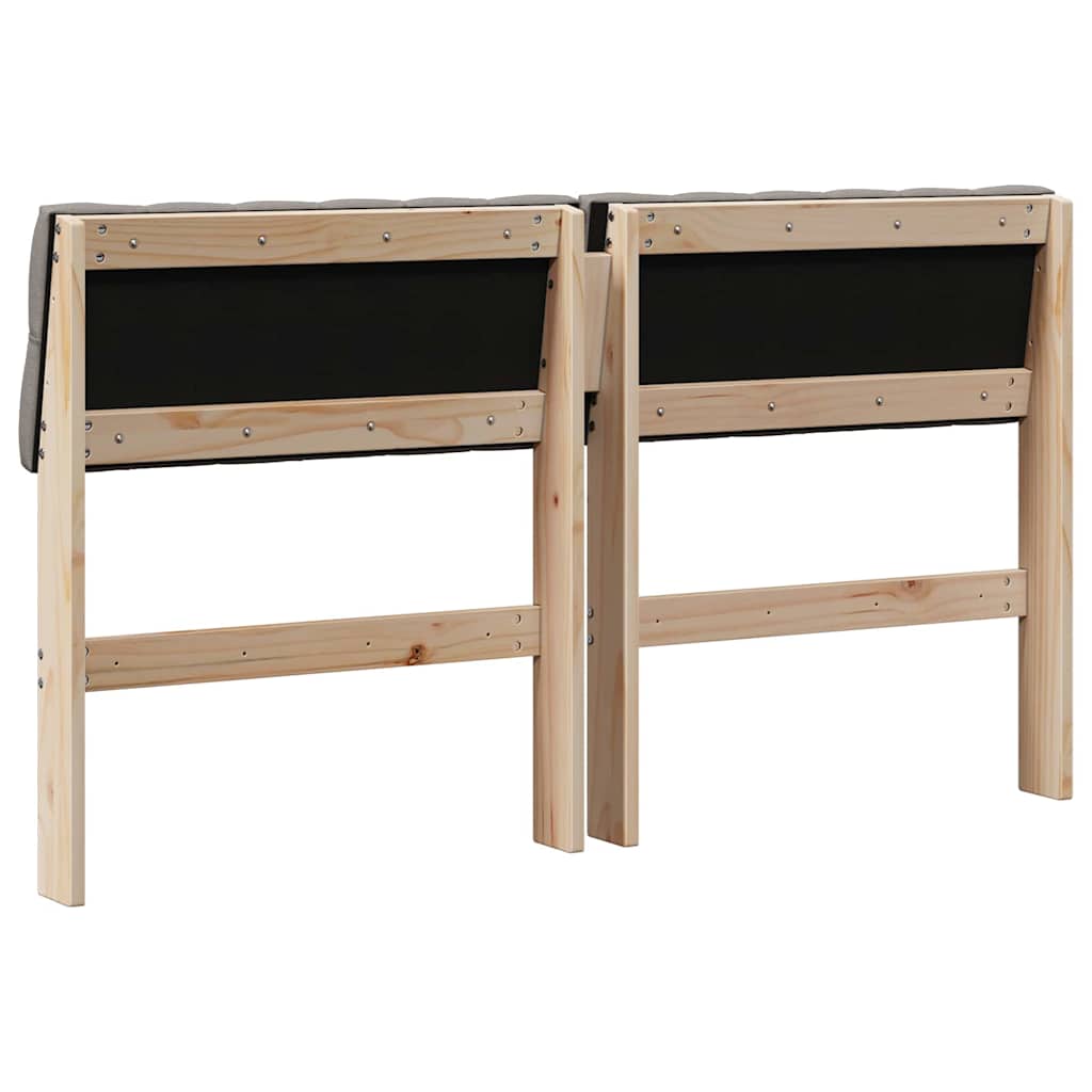 Ταπετσαρισμένο κεφαλάρι Taupe 140 cm Στερεά ξυλεία πεύκου