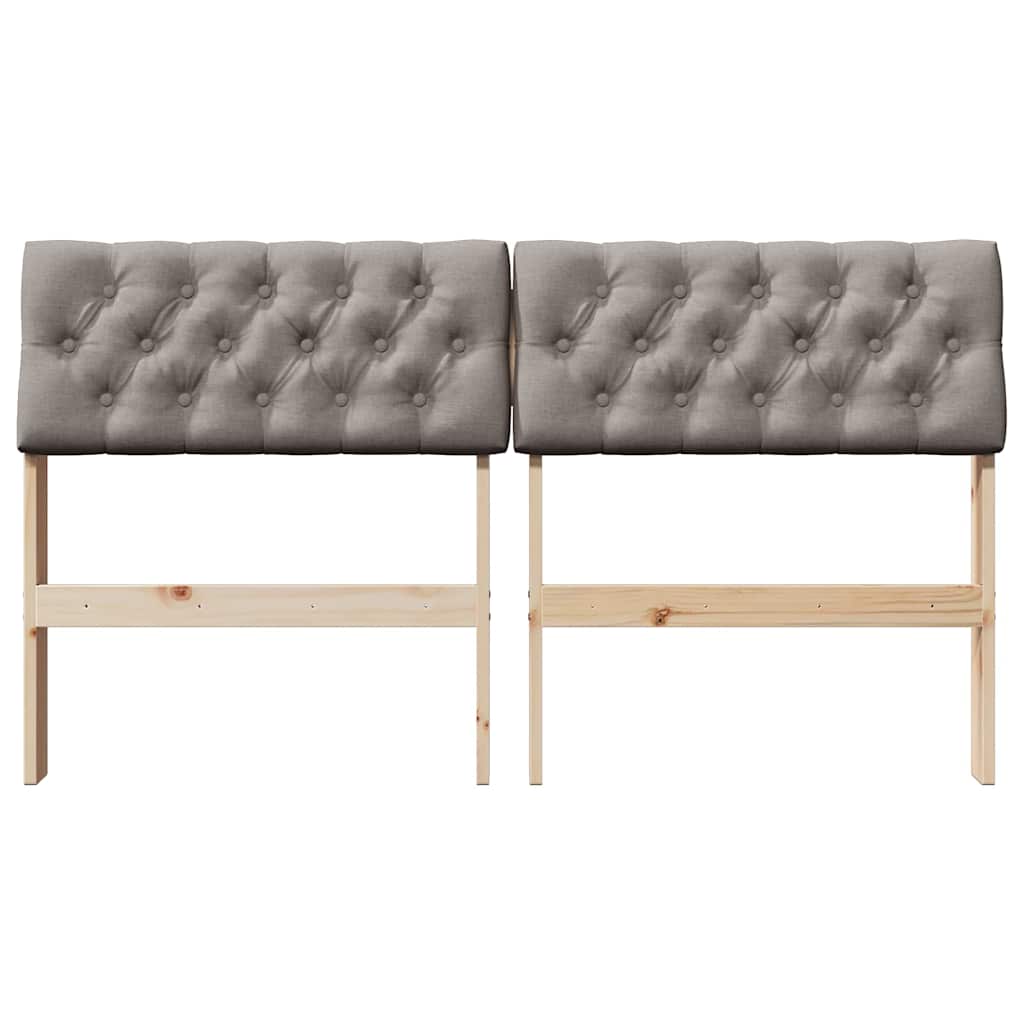 Ταπετσαρισμένο κεφαλάρι Taupe 140 cm Στερεά ξυλεία πεύκου