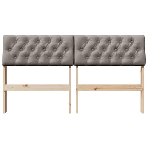 Ταπετσαρισμένο κεφαλάρι Taupe 135 cm Στερεά ξυλεία πεύκου