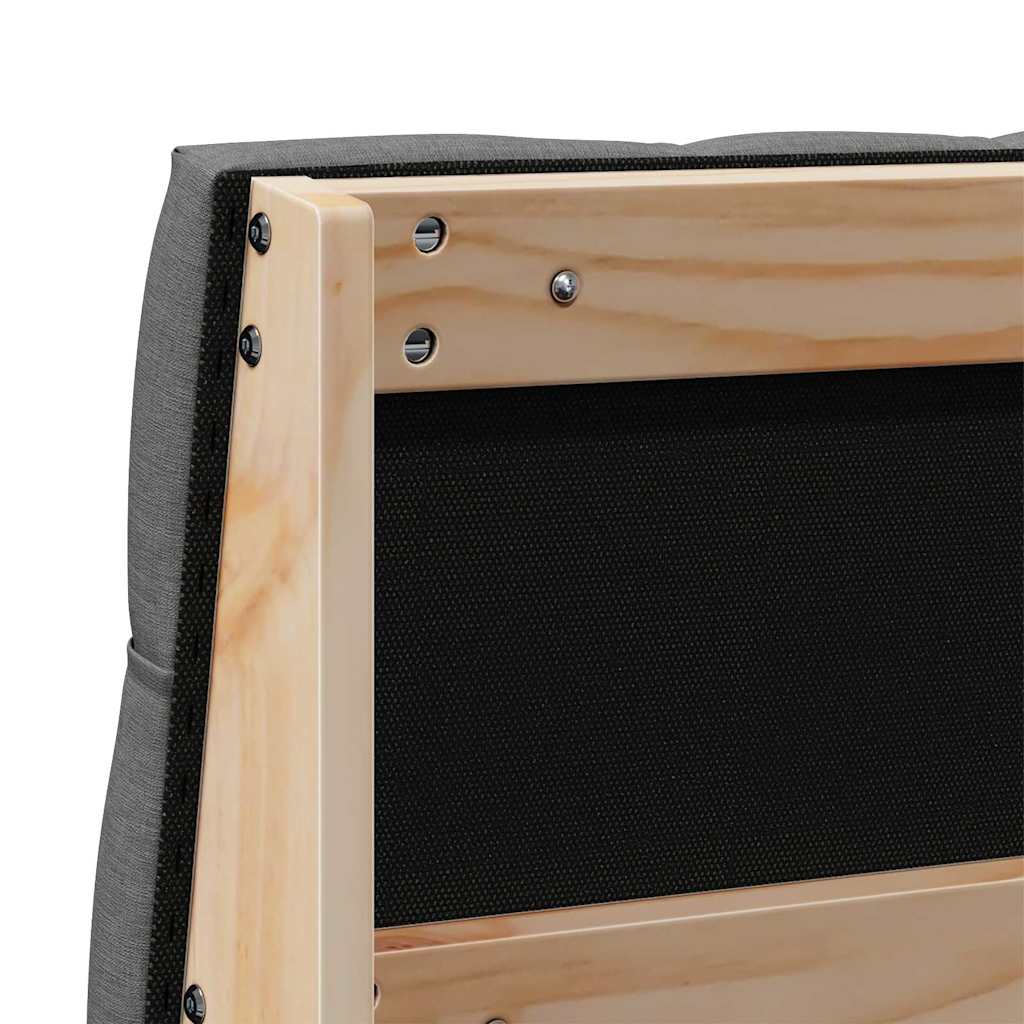 Ταπετσαρισμένο κεφαλάρι Σκούρο Γκρι 120 cm Στερεά ξυλεία πεύκου