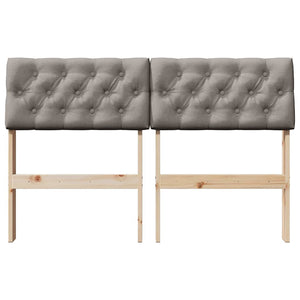 Ταπετσαρισμένο κεφαλάρι Taupe 120 cm Στερεά ξυλεία πεύκου