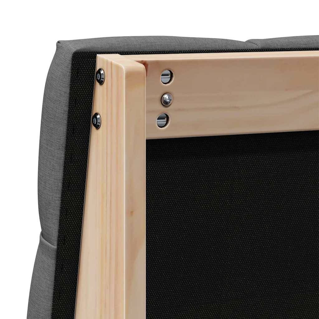 Ταπετσαρισμένο κεφαλάρι Σκούρο Γκρι 100 cm Στερεά ξυλεία πεύκου