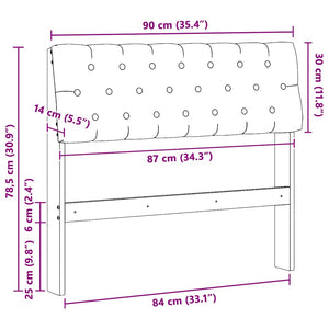 Ταπετσαρισμένο κεφαλάρι Taupe 90 cm Στερεά ξυλεία πεύκου