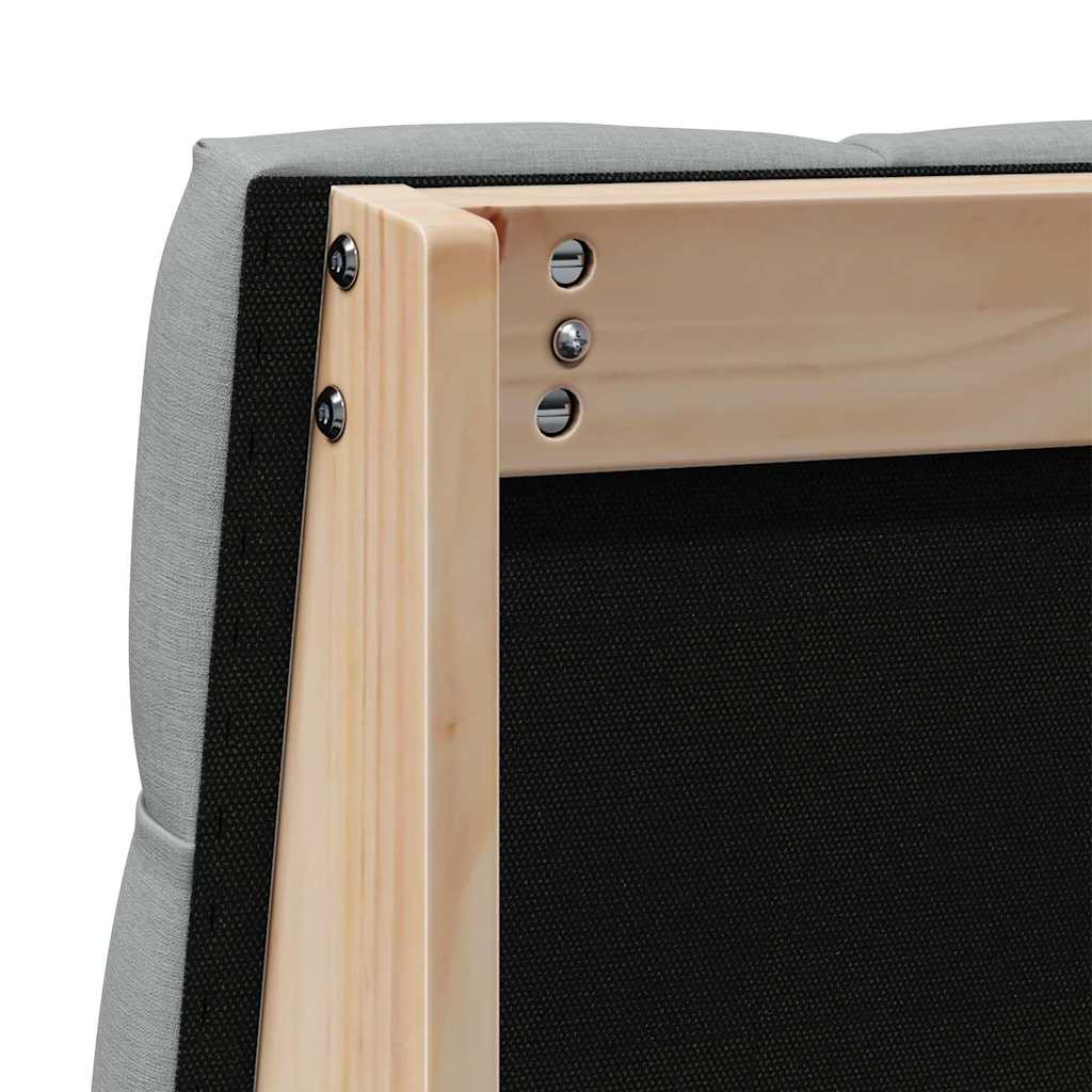 Ταπετσαρισμένο κεφαλάρι Ανοιχτό γκρι 75 cm Στερεά ξυλεία πεύκου