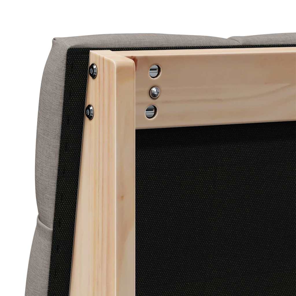 Ταπετσαρισμένο κεφαλάρι Taupe 75 cm Στερεά ξυλεία πεύκου